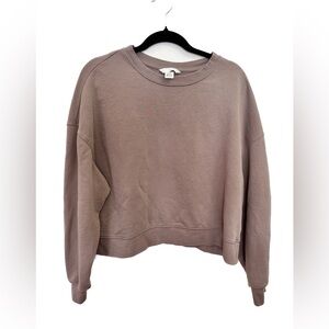 H&M Taupe Crewneck Sweatshirt